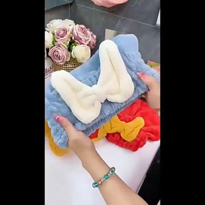 หมวกคลุมผมแห้งเร็ว แห้งเร็วผ้าคลุมผม หมวกผมแห้ง หมวกซับน้ำ ไมโครไฟเบอร์ สัมผัสนุ่มละมุ่น ซักทำความสะอาดง่าย