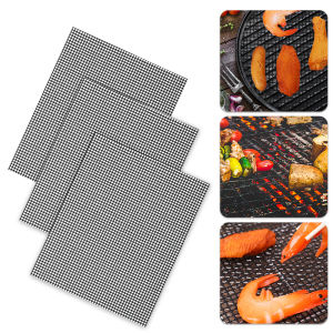 Stainless Steel High Temperature Resistant BBQ Non-stick Grid Mat Reusable Household Baking and BBQ Accessories Tools