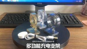 iWatch Series 6 7 8 9 SE Charging Station Standing Charger Akrilik Dudukan Apple Watch Dock Holder Stand