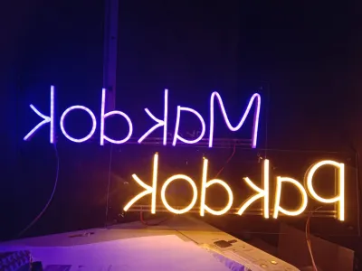 Lampu custom Mirror tulisan terbalik (HARGA PER HURUF) Lampu live mirror lampu hias LED neon flex LED lampu kamar