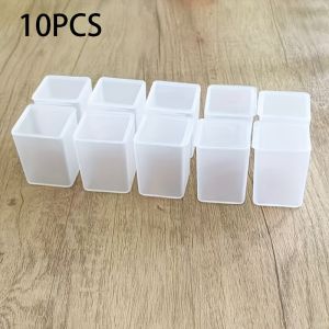 Set of 10 Transparent Plastic Storage Boxes with Lids—Multifunctional Organizing Containers Durable Plastic Storage Boxes Ideal
