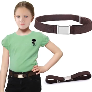 Elastic Fashion Children Kids Toddler Belts for Boys Girls Adjustable Stretch Buckle Belt Casual Versatile Childrens Belt Simple Boy Girl Kids Leather Belt Length Single Color Elastic Belt