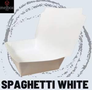 [600 pcs‼️] Spaghetti WHITE  Box Meal Box White  Wholesale Disposable