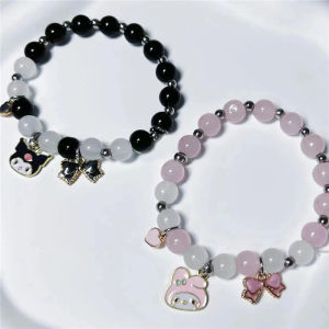 🔥Cute Sanrio Crystal Bracelet Student Beaded Bracelet Sweet Style Beaded Bracelet LovelylifeFu👍