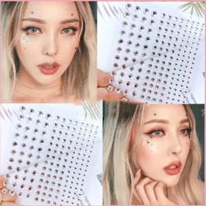 3/4/5/6mm Self Adhesive Acrylic Face Body Colored Eye Shadow Diamonds Jewels Stickers Rhinestone for Decal Styling Accessories