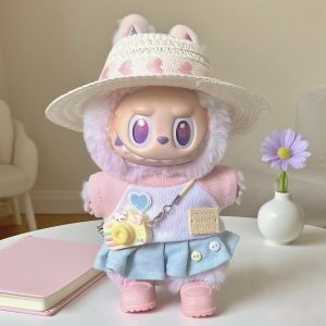 Labubu Lucky Plush Doll Clothes 17cm Soft Fabric Sweet Cute Style Suitable for First Second Third Generation Dolls Stock Available