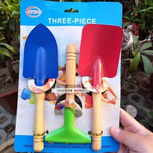 Kids Beach Small Shovel Three-Piece Iron Beach Shovel Gardening Pot Tool Kids Beach Toys