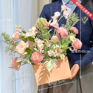 Bàn Hoa Thủ Công Bằng Vải Nhung Phong Cách INS Túi Hoa Giả Trang Trí Phòng Khách Phòng Ngủ Hoa Trang Trí Bàn Hoa Bằng Nhựa