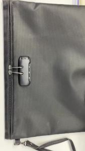 Factory Supply Zipper Bag with Lock Fireproof File Bag Safe Document Fireproof Money Bag