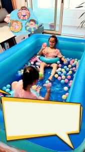 สระว่ายน้ำ เป่าลม สระน้ำเป่าลม 3 ชั้น ด้านล่างหนาขึ้น สระน้ำเป่าลม ขนาใหญ่ Swimming Pool สระน้ำครอบครัว