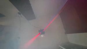 Đèn Moving Nấm Laser Mini  Hiệu Ứng Chùm Tia + Logo Hoa [ TD ]