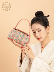 New Chinese Style Womens Handbag Small Crossbody Bag Suzhou Silk Brocade Handmade Embroidery Fashionable Casual Shoulder Bag
