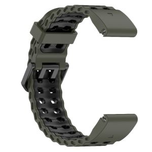 Silicone Strap for Garmin Fenix 8 E Marine Dual Buckle Dual Color Quick Release Breathable Silicone Strap Garmin 22/26mm
