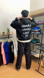 Ashall.sky Hoodie Sweater Oversize Boxy Should Hitam Pria Wanita Gsm28