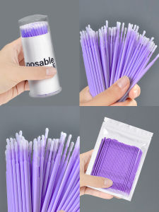 Nano Cotton Swab Makeup with Small Head Fine Repair Eyeliner Ultra-Fine Pointed Eyelash Removal Eyelash Tattoo Embroidery Cleaning Cotton Swab