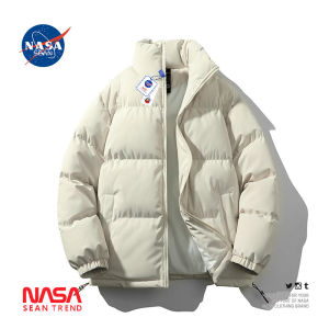 Wassup Panda Mens Padded Jacket Trendy Brand Winter Thick Warm Loose Stand Collar Cotton Outerwear Couples Coat