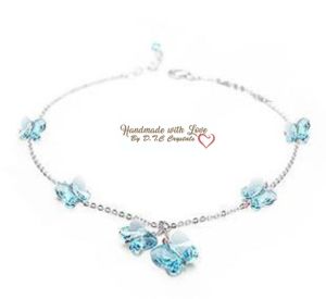 [D.T.C Crystals] Anklet with Swarovski Butterfly