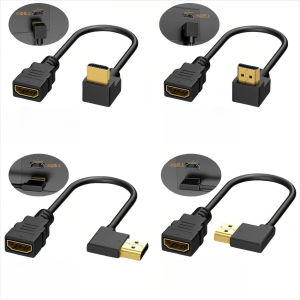 HDMI Extension Cable HDMI-compatible Extender Cable Elbow Angle Male Female 60Hz 4K Gold Plated For Displayer Monitor Tablet