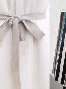 Versatile Knitted Solid Color Waist Belt Dress Coat Decorative Sash Retro Casual Hip Hop Sports Cute Japanese American Elegant Punk Business Street Artistic Simple Korean Y2K Machine Sewn 4cm Width