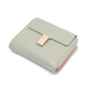 กระเป๋าสตางค์สั้นพับสามทบกระเป๋าปิ๊กแป๊กใส่เหรียญกระเป๋าสตางค์สำหรับผู้หญิงแฟชั่น