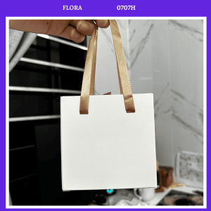 FLORA 0707H - Set hộp đựng quà hộp đựng trang sức màu trắng kéo