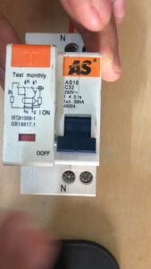 Cầu Dao Chống Rò Chống Giật RCBO AS18 Từ 16-63A- Tự Động Ngắt Khi Có Dòng Điện Rò