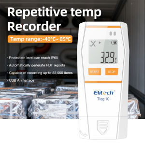 USB Humidity Data Logger Reusable Temperature Data Logger 32000 Capacity RH TEMP Recorder Refrigerated Cold Chain Transport