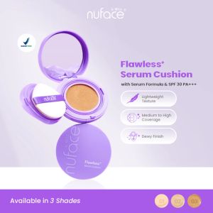 ( READY ) Nuface Flawless+ Serum Cushion with SPF 30 PA+++ (Medium to High Coverage)