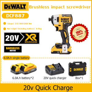 【100% Authentic】DEWALT DCF887 Brushless Electric Impact Screwdriver 20V Electric Screwdriver 205 Nm Impact Drill