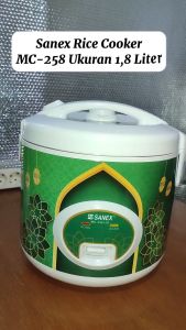Sanex Rice Cooker MC-258 Ukuran 18 Liter / Tempat Pengulkus / Alat Masak Nasi / Magickom / Magiccom Motif / Magic Com Komplit / Pengukus Nasi  / Rice Cooker Hemat Listrik / Rice Cooker Komplit / Magic Com Ples Pengukus / Riice Cooker Komplit Murah /