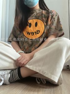 เสื้อยืด Drewcnm ลายพิมพ์นกฟีนิกซ์ ทรงหลวม แขนสั้น สำหรับผู้หญิง ผู้ชาย แฟชั่นฤดูร้อน ลายมือถือ ลายตัวอักษร ลายหัวใจ ลายดอกไม้