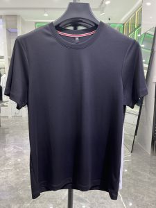 Spring Summer New Arrival Mens round Neck Short Sleeve T-Shirt Premium Combed Cotton Casual Comfortable Flat Iron Treatment Ice Oxygen Cotton