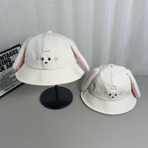 Cute Rabbit Ear Fishing Cap Womens Cartoon Sun Protection Sweet Match All Seasons Short Brim Street Style Spring Summer Hat