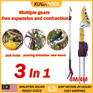 【KUGATOOL】🔥Malaysia In Stock🔥 3m high cutter scissors telescopic galah kait buah gardening tools garden tool saw and gergaji fruit picker pengait buah