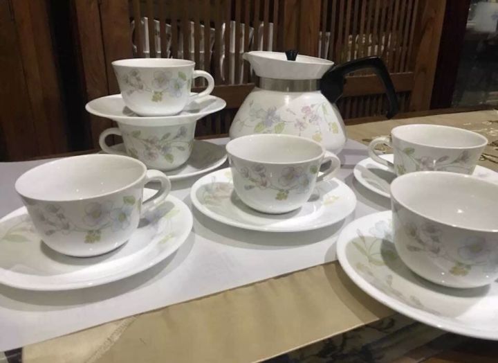 Cawan Corelle Plum Teko Corelle Corelle Corningware Pastel Bouquet