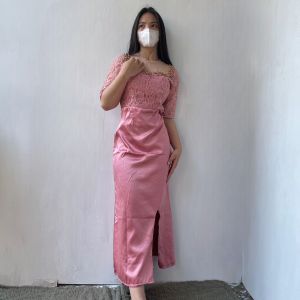 Dress Satin Velvet Mewah Gaun Pesta Bodycon Anggun Dress Kondangan Party Dress Elegant Cantik Bodycon zh