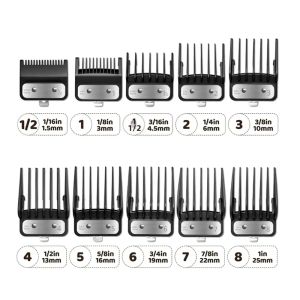 DaLing | Lược Cắt Tóc Chuyên Nghiệp Limit 10-Pack Màu Đen Tương Thích Với Hầu Hết Các Loại Máy Cắt Tóc Wahl Phụ Kiện Chăm Sóc Cá Nhân