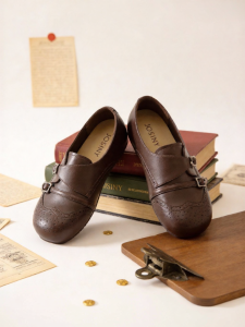 Josiny | Vintage British Style Carved Brogues Loafers