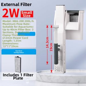 Sunsun | Wall-mounted Waterfall Filter Set for Small Aquariums with Circulating Pump and Silent Water Purification