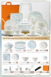 JINGDITAOCI | Bộ Dụng Cụ Bàn Ăn Gốm Sang Trọng