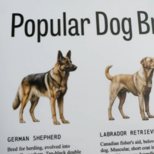 Popular Dog Breeds of the World. Big Premium High Quality Laminated Wall Poster Sticker.