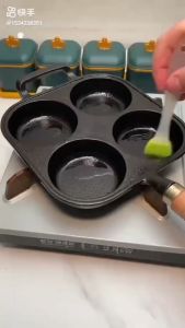 COD Wajan cetakan Penggorengan Telur kue anti lengket Frying Pan Multifungsi 4 Lubang ZO-BP1 ZOGIFT