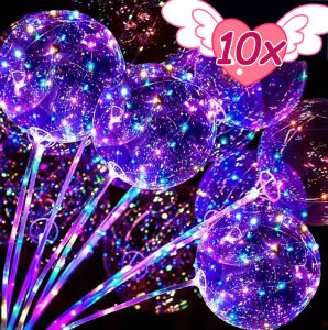 ลูกโลกเป่าลมลูกโป่งโบโบ้สีชมพู10ชิ้นของตกแต่งวันวาเลนไทน์ฉลองครบรอบวันแต่งงานคลอดขายส่ง