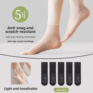 Miiow | Anti-Slip Short Nylon Stockings Womens Invisible Thin Tube Socks Easy To Wear And Comfortable All Season Low Cut No-Show Socks