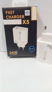 Batok Casan HP X5 240W Fast Charger Power Adapter Support Fast Charging