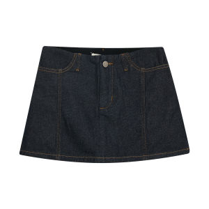 Weekend hub | Retro Blue Denim A-line Mini Skirt