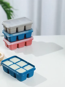 HOVELSHOP Cetakan Es Batu Kotak 6 Sekat Freezer Cube Mold Square Silicon Wadah Mpasi Jelly