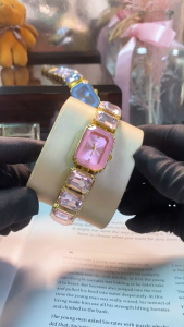 CRRJU Jam Tangan Wanita Original Anti Air Kecil Korea Elegan Kalender Berlian Jam Tangan Cewek 5050