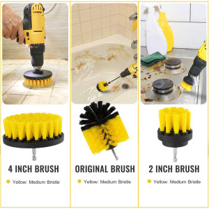 3Pcs Electric Scrubber All Purpose Cleaner Car Beauty Electric Drill for Brush Shower Carpet Glass Grout Tile Tool