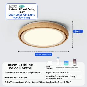 NIOYE | Natural Light Sunroof LED Fan Light Leafless